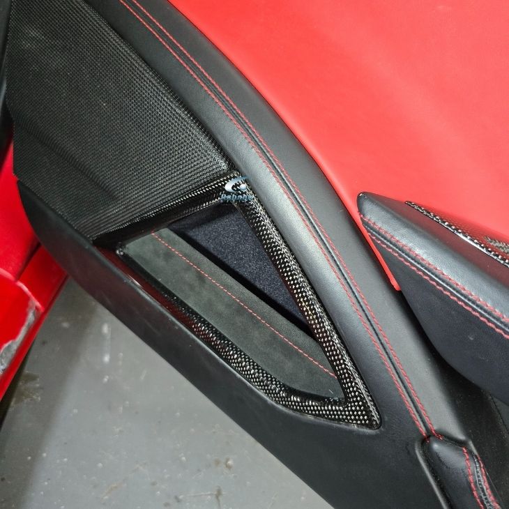 Ferrari 458 Italia Premium Plain Carbon Fiber Door Packet Cover 2009-2015(core exchange required) - Image 4