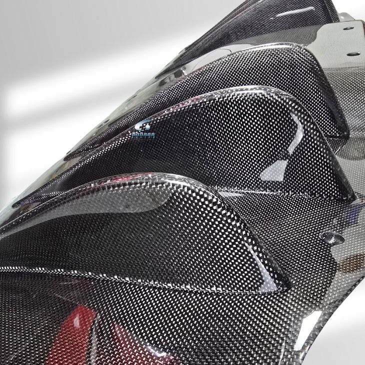 Ferrari 458 Italia Premium Plain Carbon Fiber Rear Diffuser with Fins 2009-2015(core exchange required) - Image 6