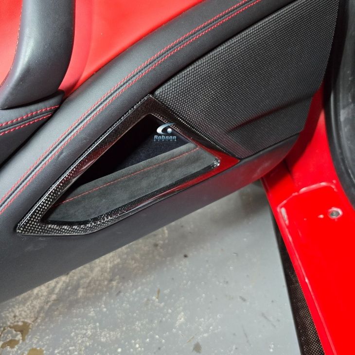 Ferrari 458 Italia Premium Plain Carbon Fiber Door Packet Cover 2009-2015(core exchange required) - Image 3