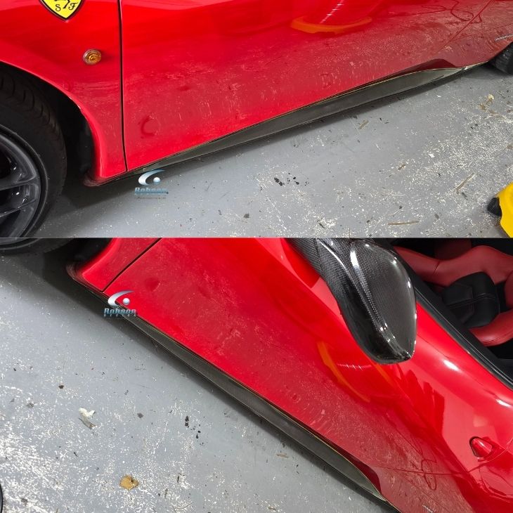 Ferrari 458 Italia Premium Plain Carbon Fiber Side Skirt*2pcs* 2009-2015(core exchange required) - Image 2