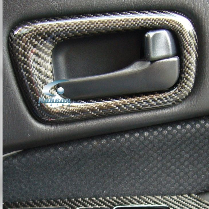 Nissan R34 Skyline GTR Premium Carbon Fiber Door Puller Cover *2pcs* 2000-2008 (core exchange required) - Image 2
