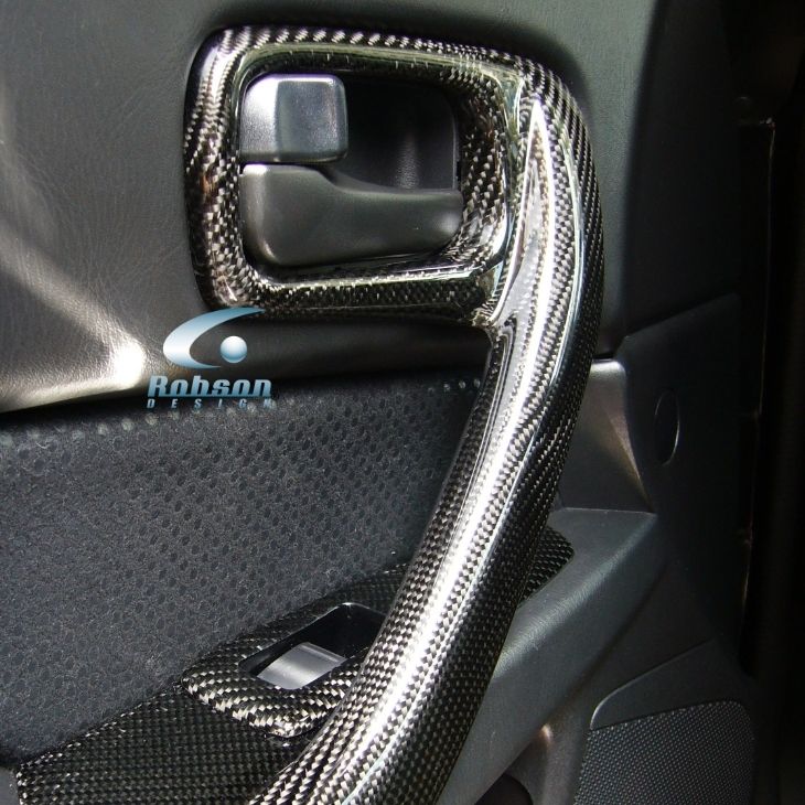 Nissan R34 Skyline GTR Premium Carbon Fiber Door Puller Cover *2pcs* 2000-2008 (core exchange required)