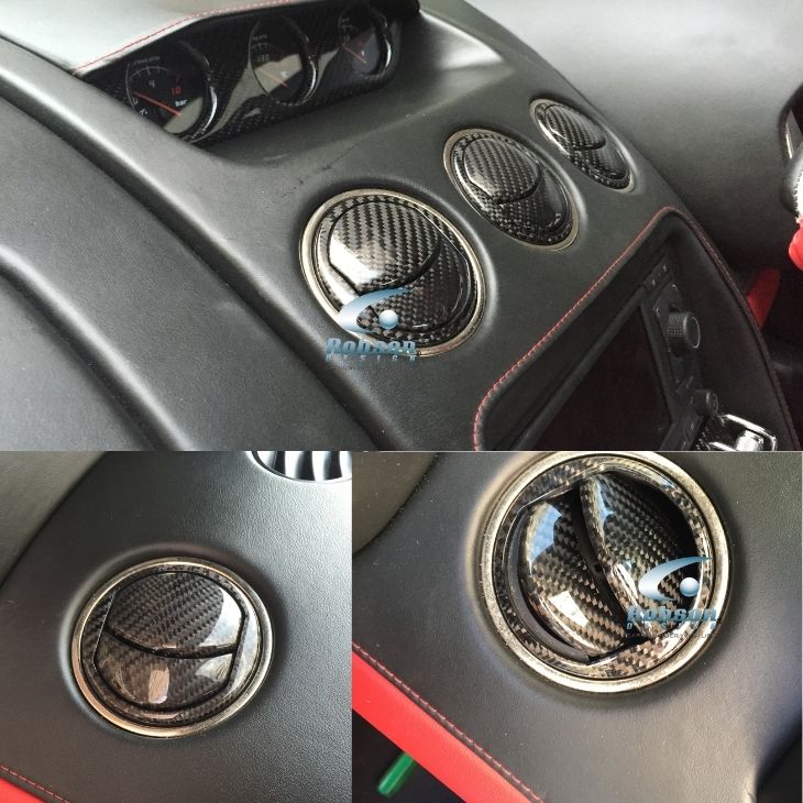 Lamborghini Gallardo/Super Leggera Premium Carbon Fiber Aircon Ring/Vents *5pcs*(core exchange required) - Image 3