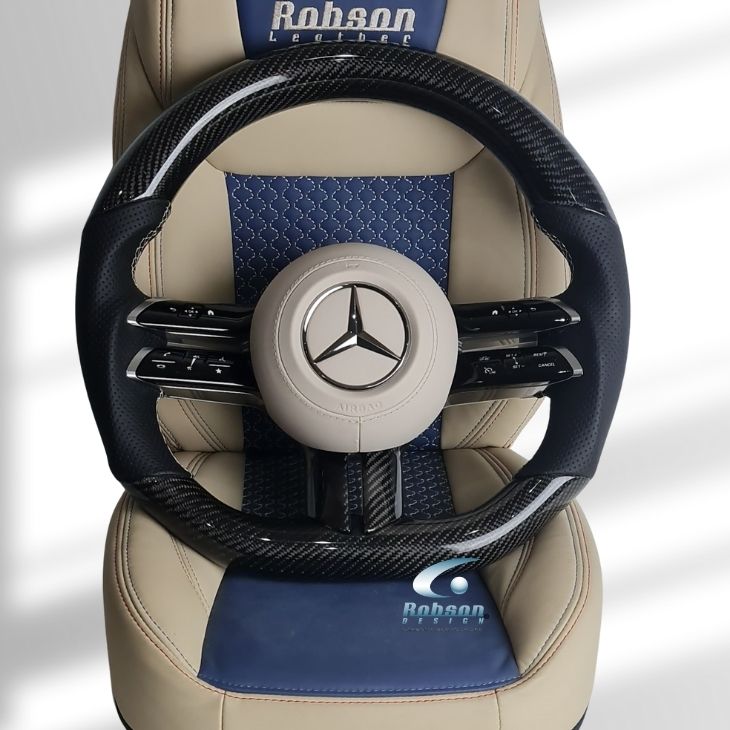 Mercedes Benz SL63 AMG GT W213 W223 C238 W297 Premium Carbon Fiber Steering Wheel 2021-2023(core exchange required)