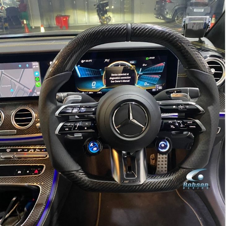 Mercedes Benz E63 AMG W213 W223 C238 W297 Premium Carbon Fiber Steering Wheel 2021-2023(core exchange required) - Image 2