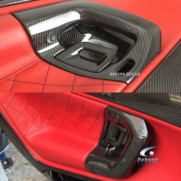 Lamborghini Gallardo/Spyder Premium Carbon Fiber Internal Door Puller *6pcs*(core exchange required)