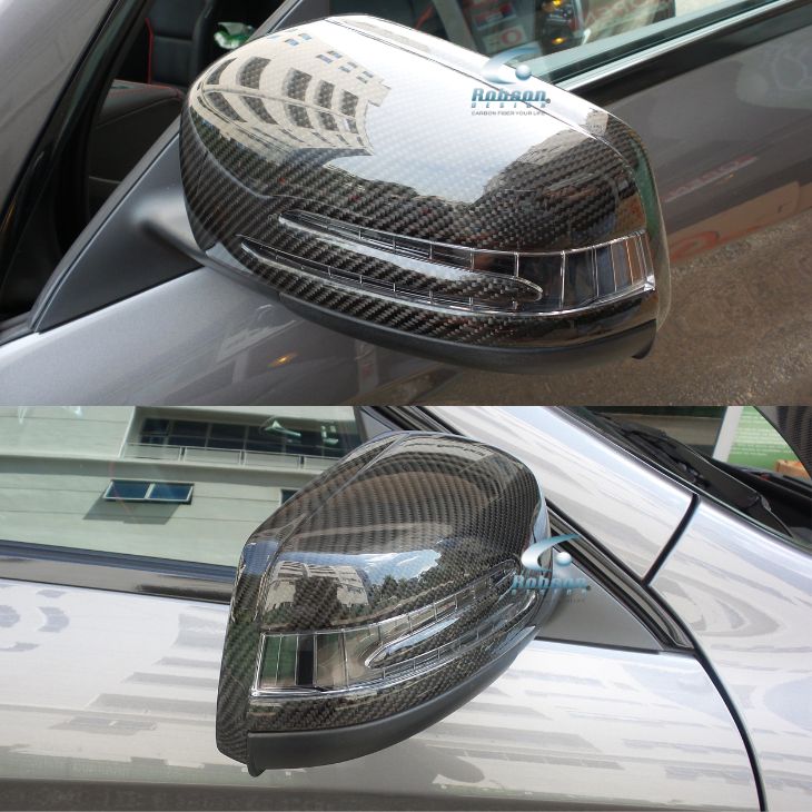 Mercedes Benz A,B,C,E,S,GLK W204 C280 C300 C350 W207 W212 Premium Carbon Fiber Side Mirror Cover 2012-2016 (core exchange required)