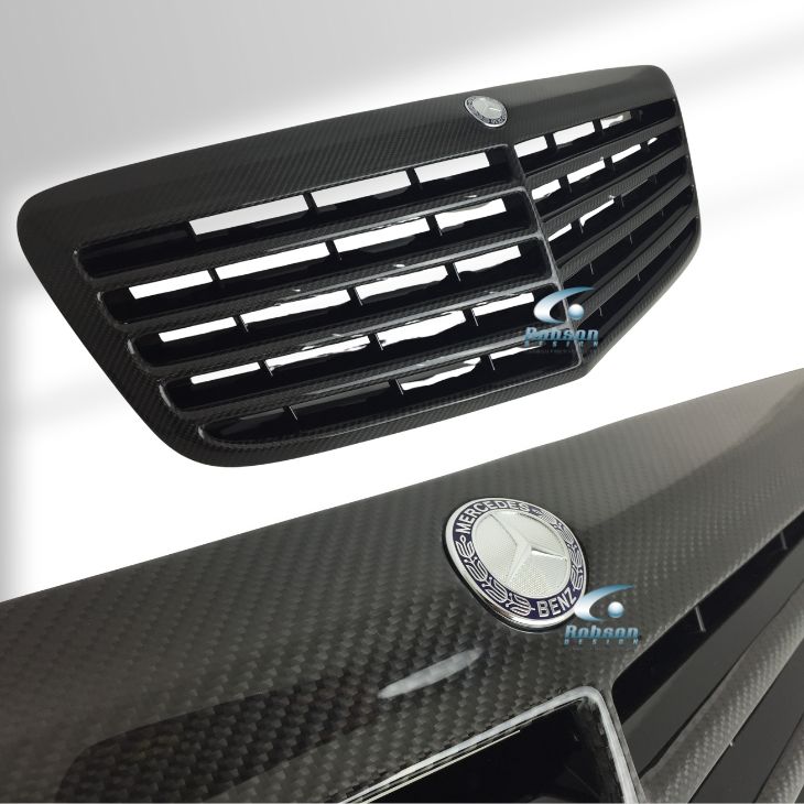Mercedes Benz S-Class W222 S65 Premium Carbon Fiber Front Grill 2014-2020(core exchange required) - Image 3