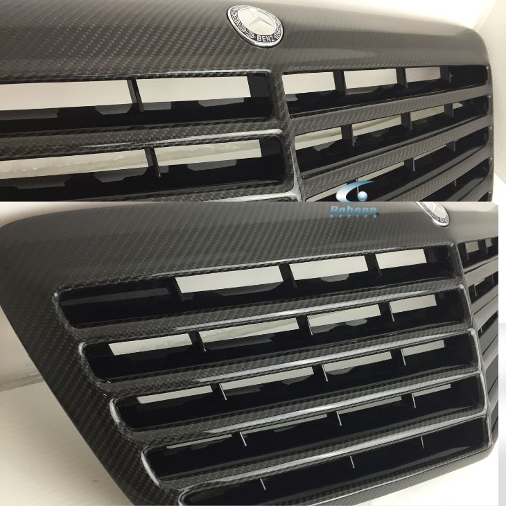 Mercedes Benz S-Class W222 S65 Premium Carbon Fiber Front Grill 2014-2020(core exchange required) - Image 2