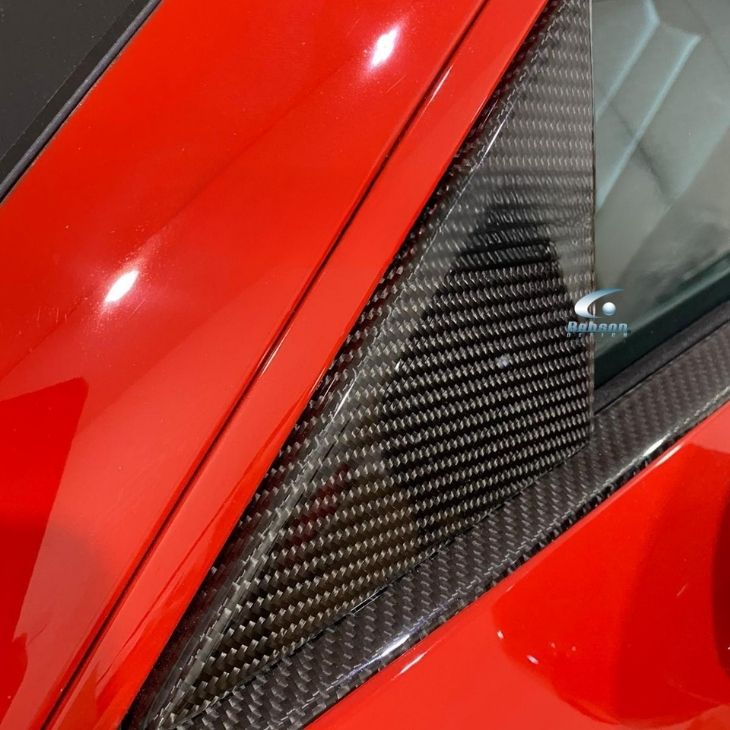 Audi R8 V10 Premium Carbon Fiber Door Triangle Trim 2020-2024 *2 pcs* (core exchange required) - Image 3