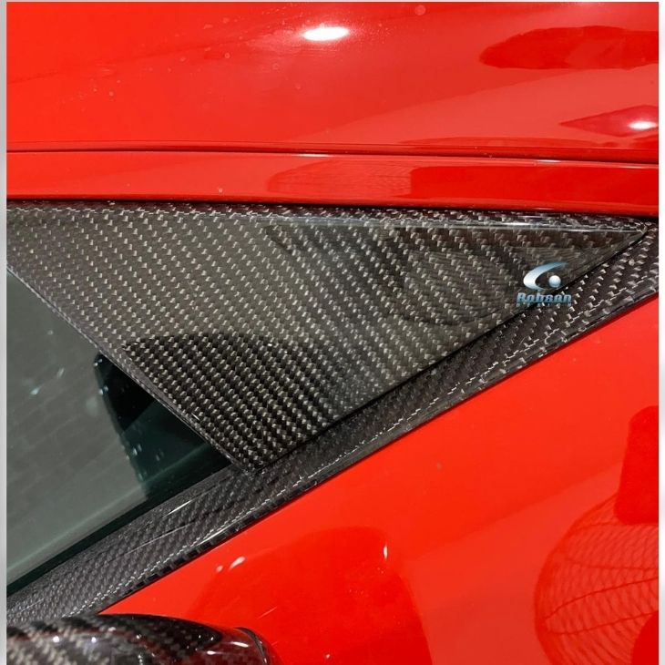 Audi R8 V10 Premium Carbon Fiber Door Triangle Trim 2020-2024 *2 pcs* (core exchange required) - Image 4