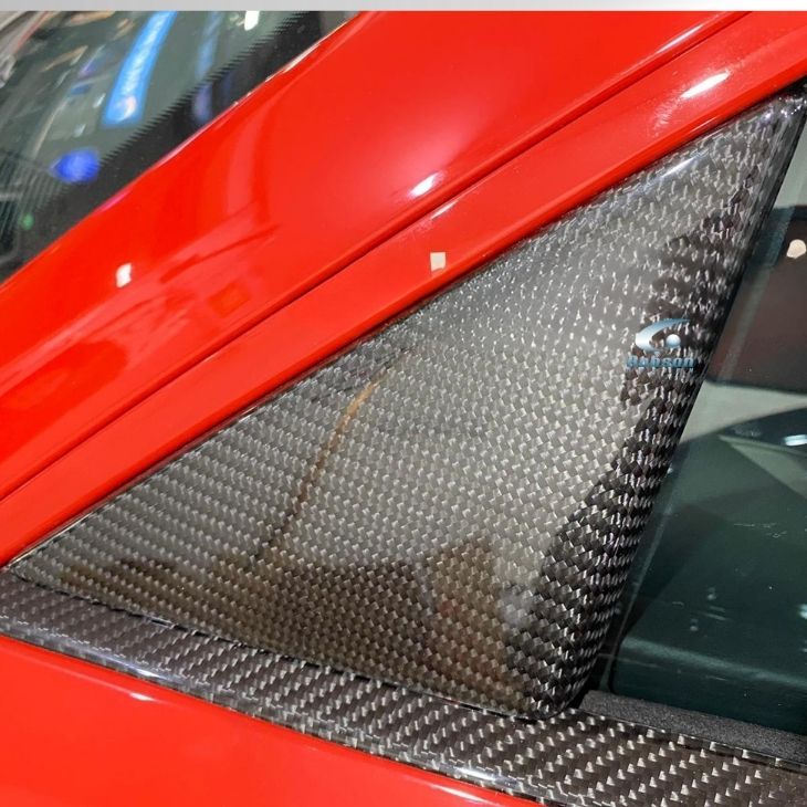 Audi R8 V10 Premium Carbon Fiber Door Triangle Trim 2020-2024 *2 pcs* (core exchange required) - Image 2