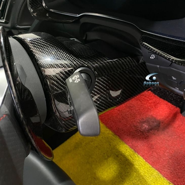 Audi R8 V10 Premium Carbon Fiber Steering Wheel Under Column 2020-2024(core exchange required) - Image 3