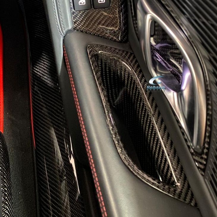 Audi R8 V10 Premium Carbon Fiber Door Cup*2pcs* 2020-2024(core exchange required) - Image 3