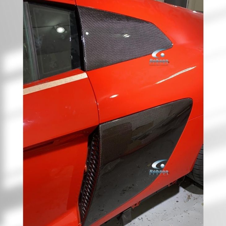 Audi R8 V10 Premium Carbon Fiber Side Air vent Panel 2020-2024 *4 pcs* (core exchange required) - Image 2