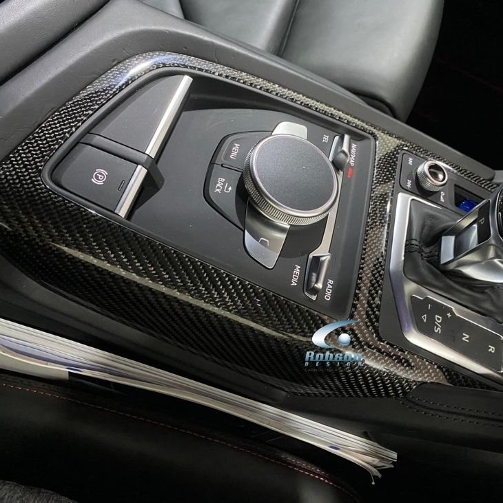 Audi R8 V10 Premium Carbon Fiber Gear Panel trim 2020-2024(core exchange required) - Image 2
