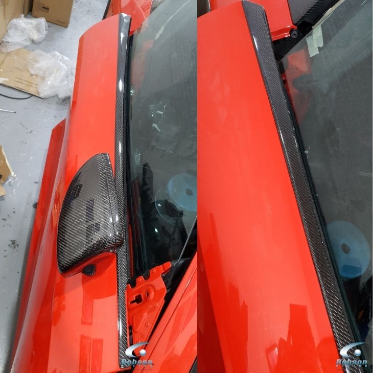 Audi R8 V10 Premium Carbon Fiber Door Top Panel Trim 2020-2024 *2 pcs* (core exchange required) - Image 2