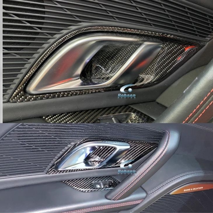 Audi R8 V10 Premium Carbon Fiber Door Puller Cup*2pcs* 2020-2024(core exchange required) - Image 2