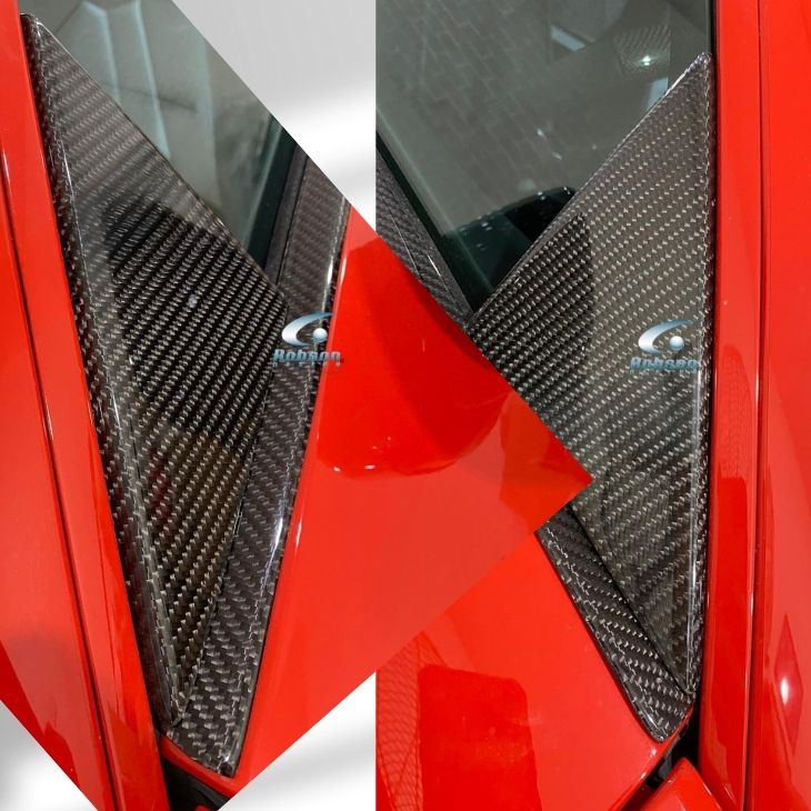 Audi R8 V10 Premium Carbon Fiber Door Triangle Trim 2020-2024 *2 pcs* (core exchange required)