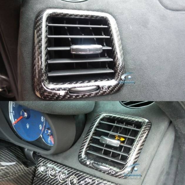 Maserati Quattroporte 2008-2013 Premium Carbon fiber Aircon Panel *3pcs*(core exchange required)