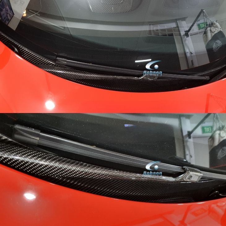 Audi R8 V10 Premium Carbon Fiber Wiper Blade Handle 2020-2024 *2pcs* (core exchange required)