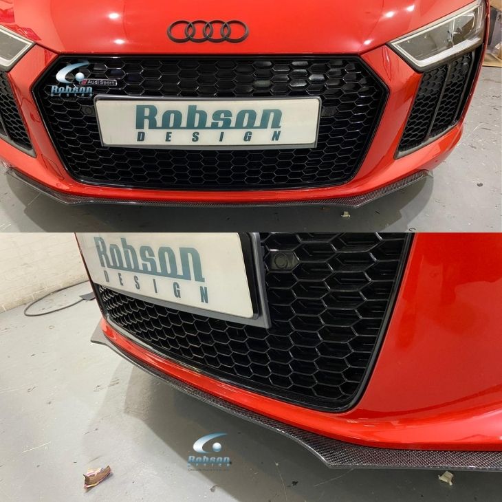 Audi R8 V10 Premium Carbon Fiber Front Bumper Lip 2020-2024 (core exchange required)