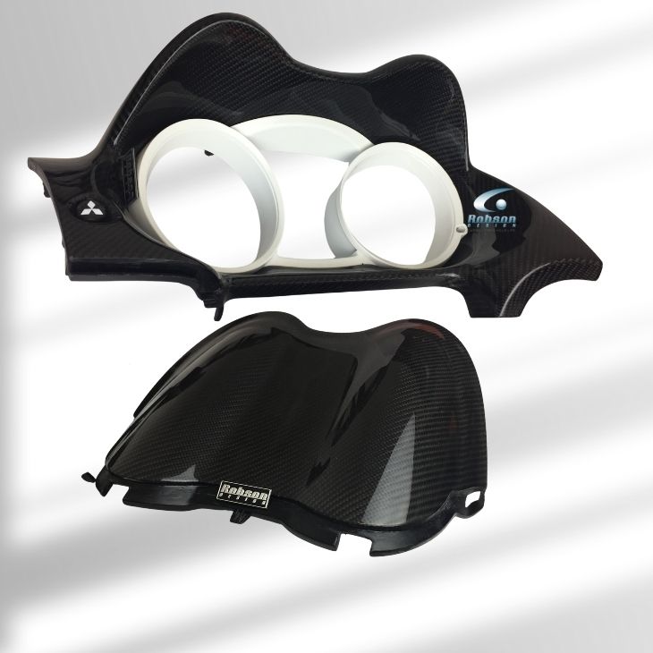 Mitsubishi Evo X 2008-2015 Carbon Fiber Meter Panel Trim *2pcs* (core exchange required)