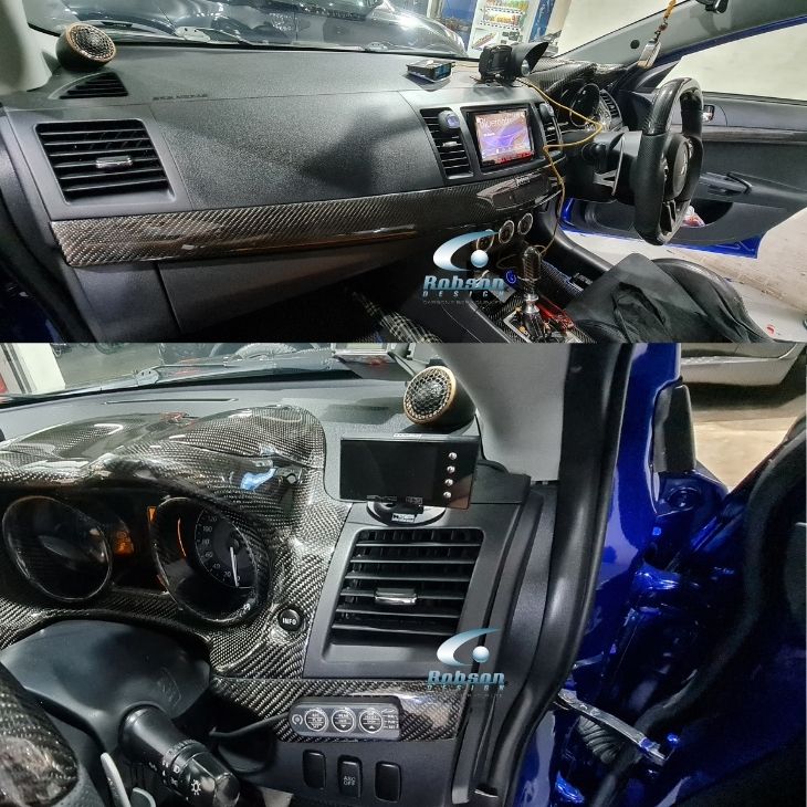 Mitsubishi Evo X 2008-2015 carbon Fiber Interior Panels *4pcs* (core exchange required) - Image 3