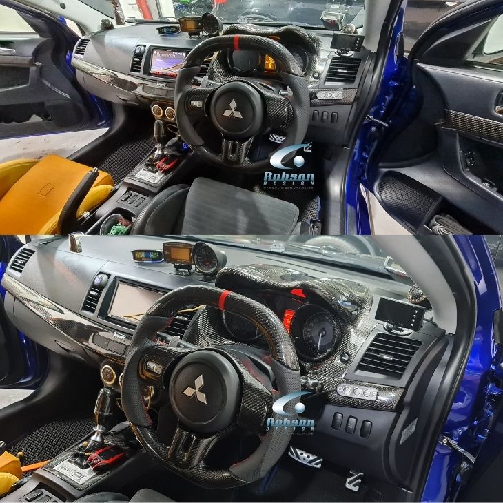 Mitsubishi Evo X 2008-2015 carbon Fiber Steering Wheel (core exchange required) - Image 3