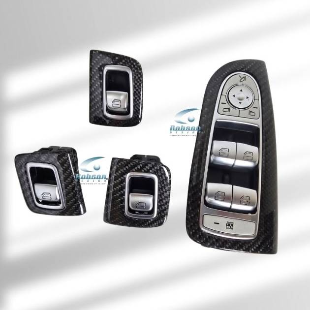 Mercedes Benz C Class W205 GLC Genuine Carbon Fiber Power Window Panels *4pcs*2014-2021(core exchange required)