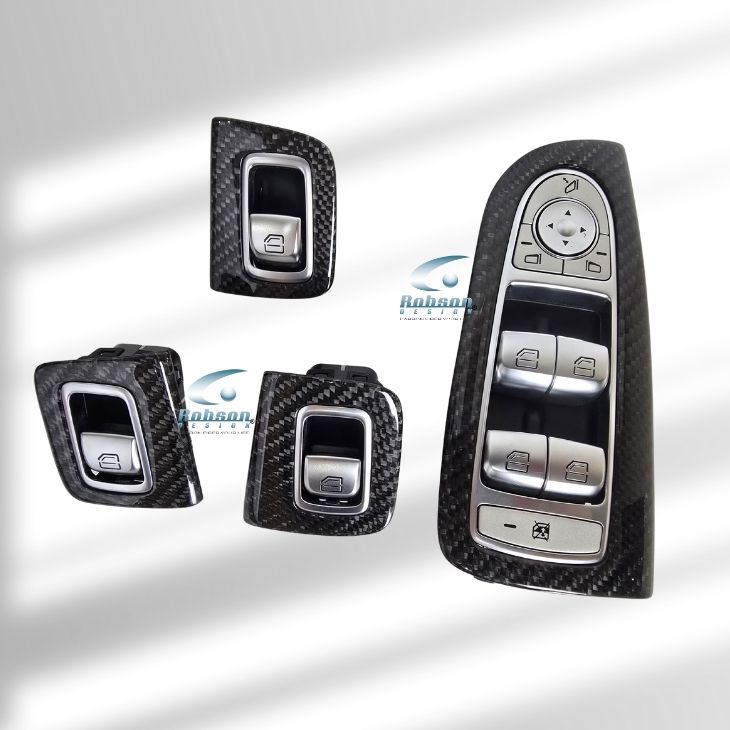 Mercedes Benz C Class W205 GLC Genuine Carbon Fiber Power Window Panels *4pcs*2014-2021(core exchange required)