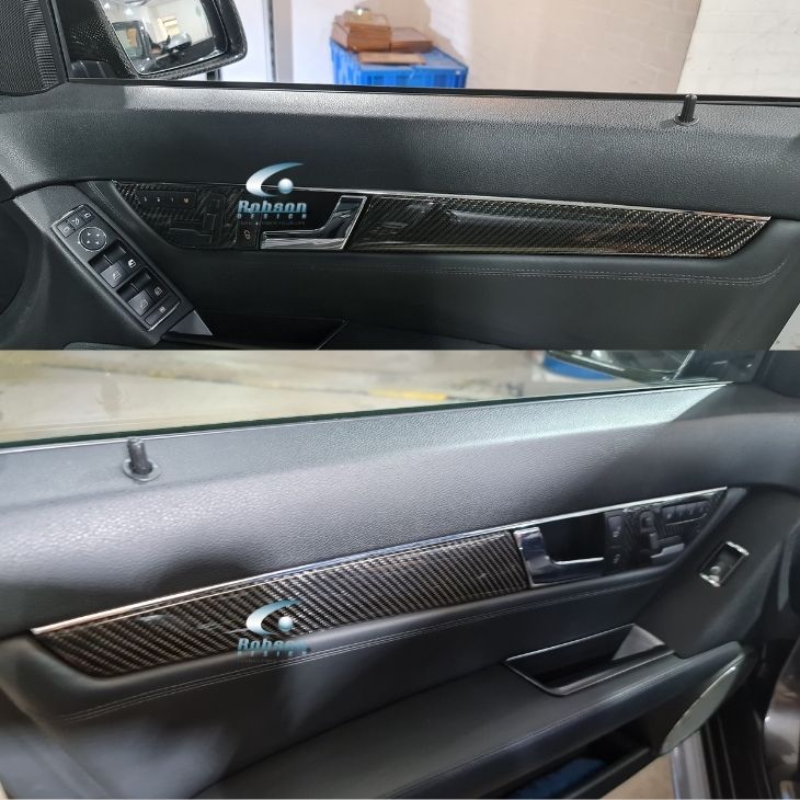 Mercedes Benz C Class W204 Genuine Carbon Fiber Door Panel Trims 2008-2013*8pcs*(core exchange required) - Image 3