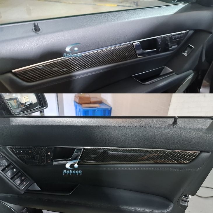 Mercedes Benz C Class W204 Genuine Carbon Fiber Door Panel Trims 2008-2013*8pcs*(core exchange required) - Image 2