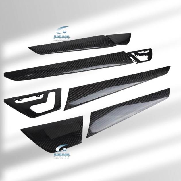 Mercedes Benz C Class W204 Genuine Carbon Fiber Door Panel Trims 2008-2013*8pcs*(core exchange required)