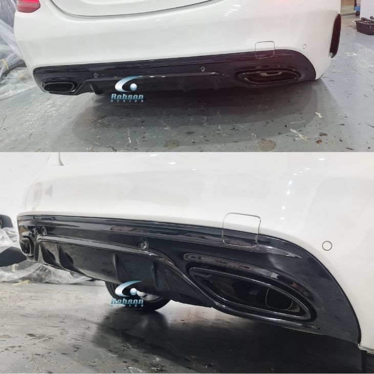Mercedes C Class W205 Genuine Carbon Fiber Rear Diffuser (core exchange required) - Image 2