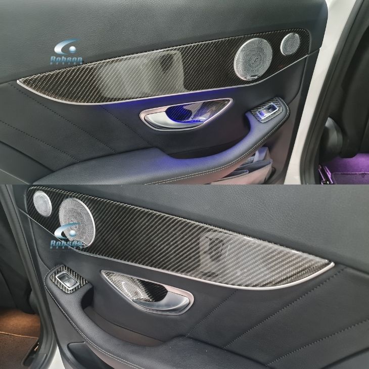 Mercedes Benz C Class W205 GLC Genuine Carbon Fiber Door Panel Trims 2014-2021(core exchange required) - Image 2