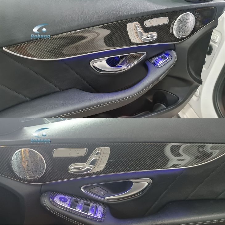 Mercedes Benz C Class W205 GLC Genuine Carbon Fiber Door Panel Trims 2014-2021(core exchange required) - Image 3
