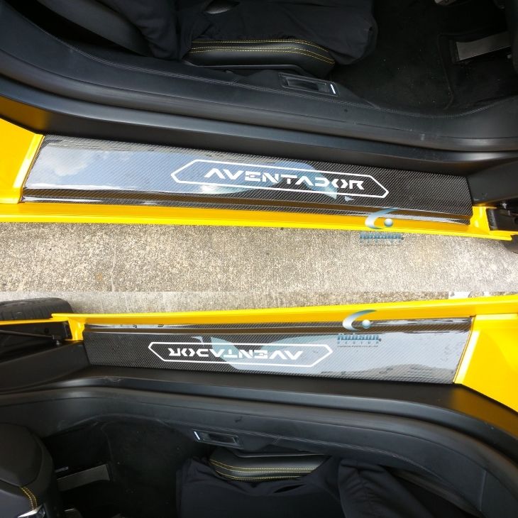 Lamborghini Aventador LP700/LP740/LP750/LP770 Premium Carbon Fiber Customized Door Sill Plate (core exchange required) - Image 3