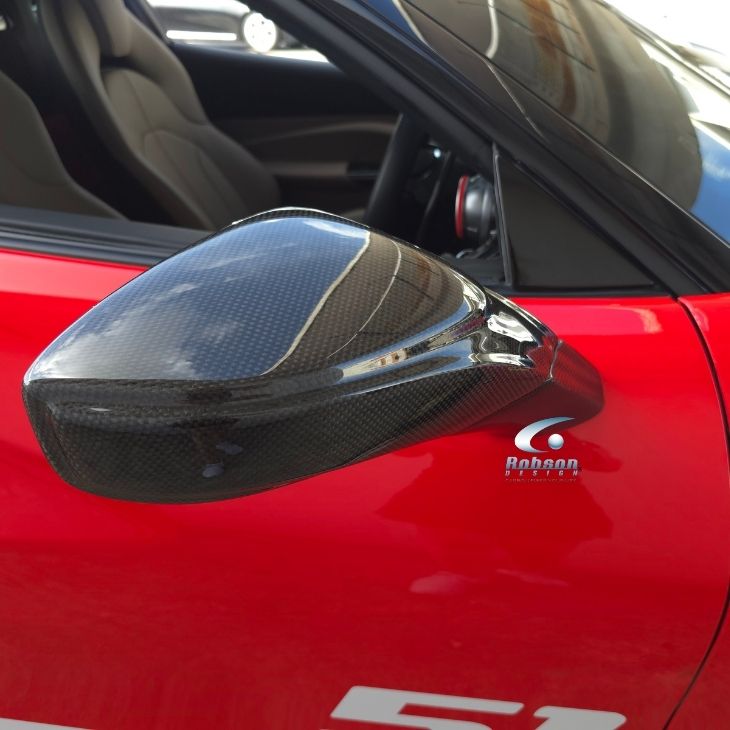 Ferrari F8 Premium Carbon Fiber Side Mirror Cover *4pcs* (core exchange required) - Image 3