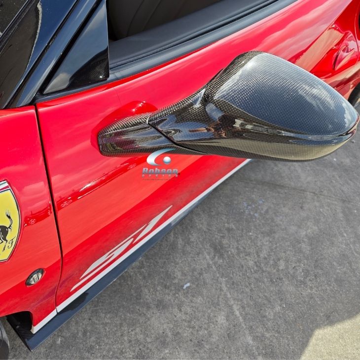 Ferrari F8 Premium Carbon Fiber Side Mirror Cover *4pcs* (core exchange required) - Image 4