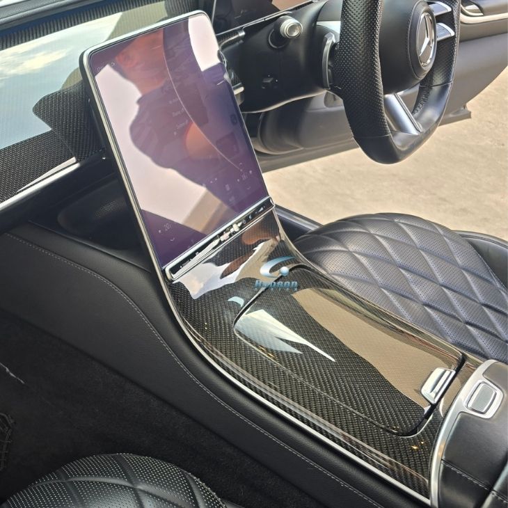 Mercedes Benz S Class S500 W223 2020-2026 Premium Carbon Fiber Center Console Panels *2pcs* (core exchange required) - Image 3
